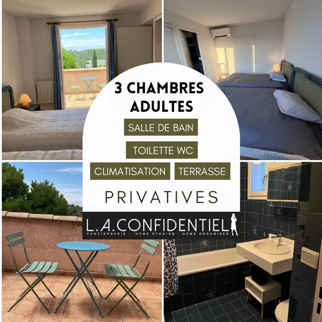 10 A 12 Pers Famille Amateurs Randonnee Boulouris Panorama Saint Raphael Tennis Piscine Partage Eksteriør billede