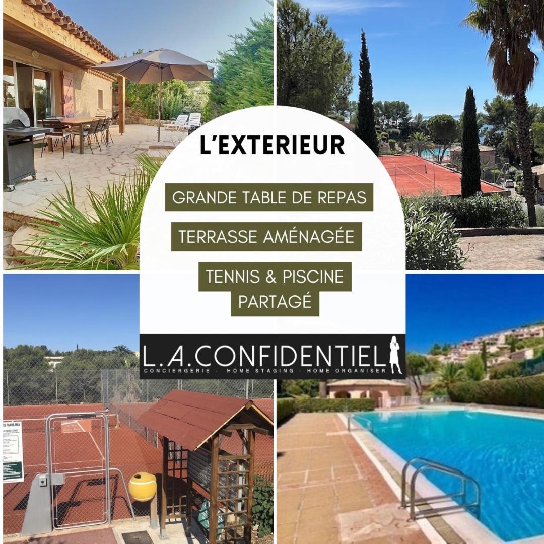 10 A 12 Pers Famille Amateurs Randonnee Boulouris Panorama Saint Raphael Tennis Piscine Partage Eksteriør billede